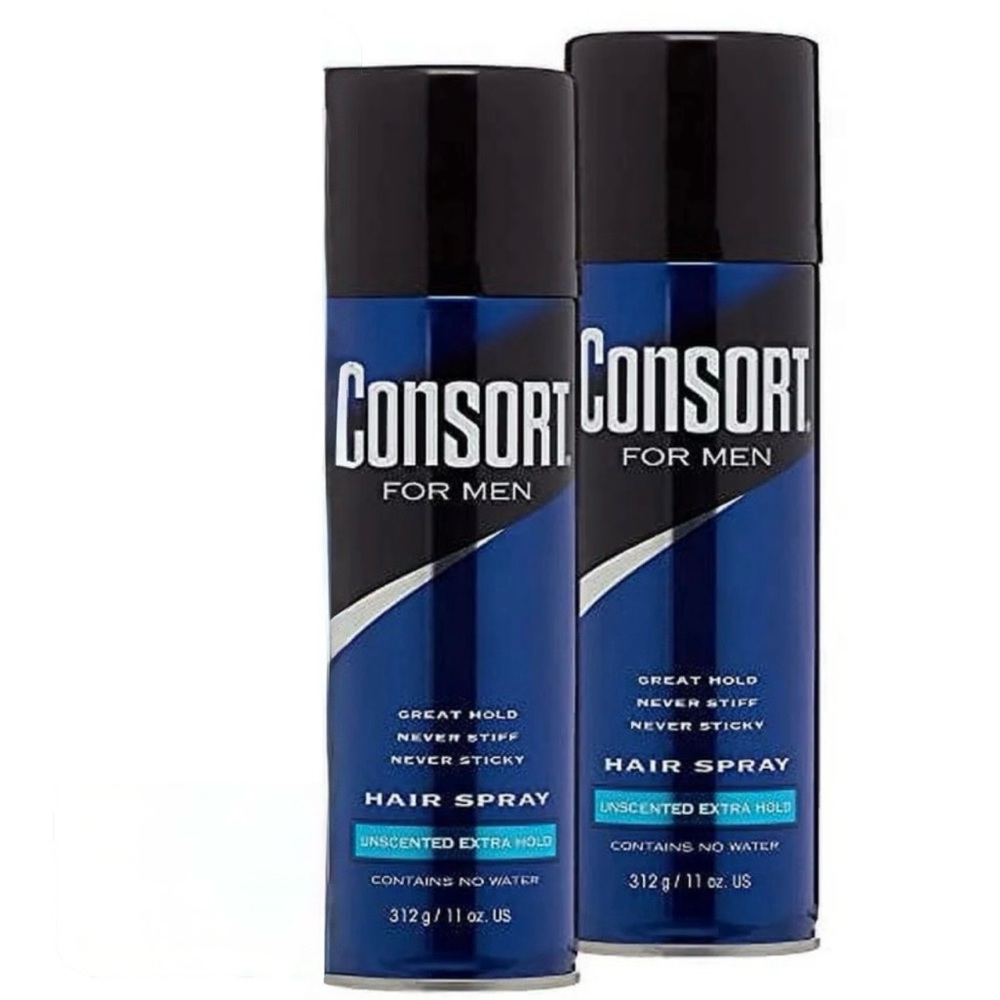 Consort Extra Hold Hair Spray (2 Pack), Unscented, 11 oz